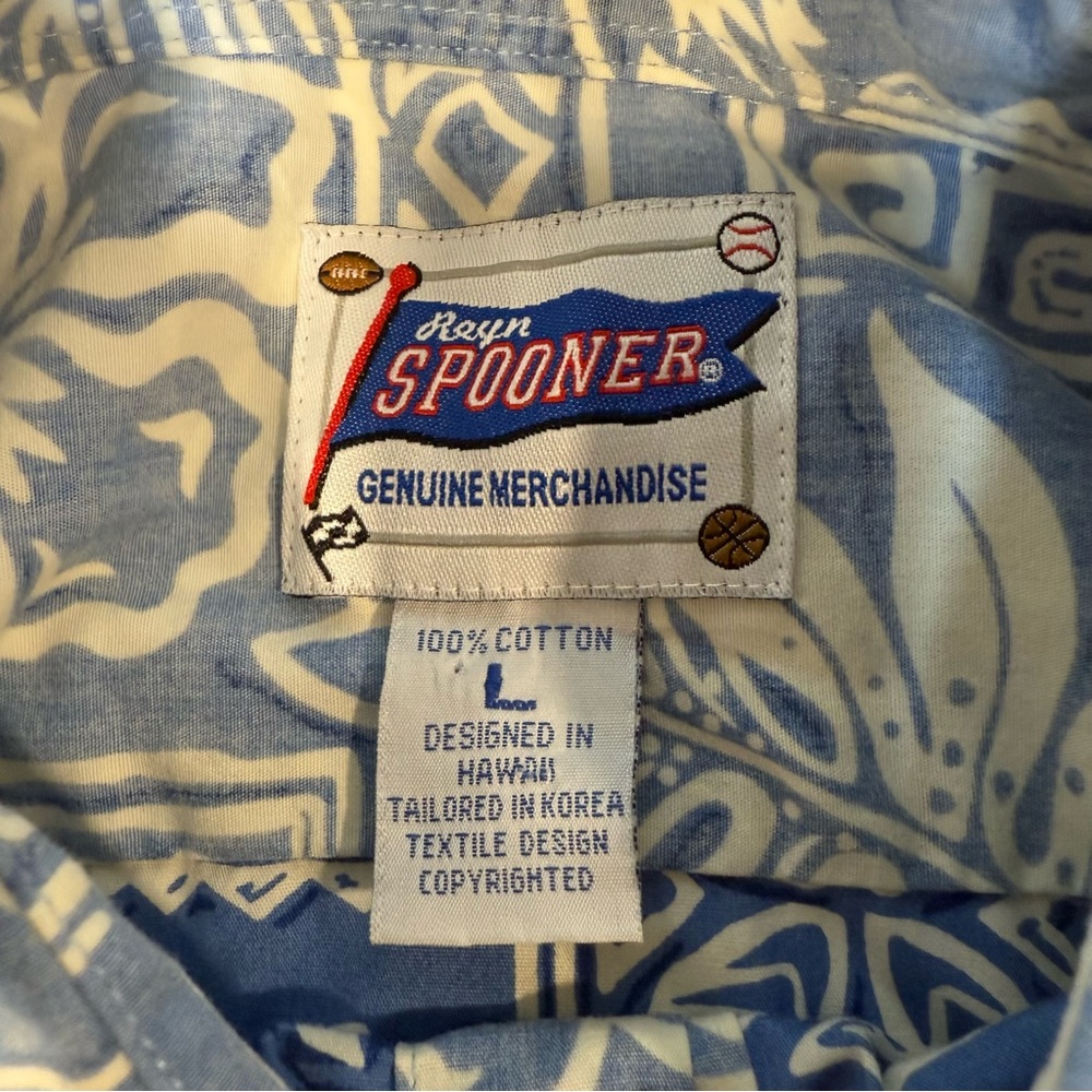 Reyn Spooner UCLA Bruins‎ collegiate Hawaiian Shirt Mens Large Cotton Blue - Picture 4 of 10